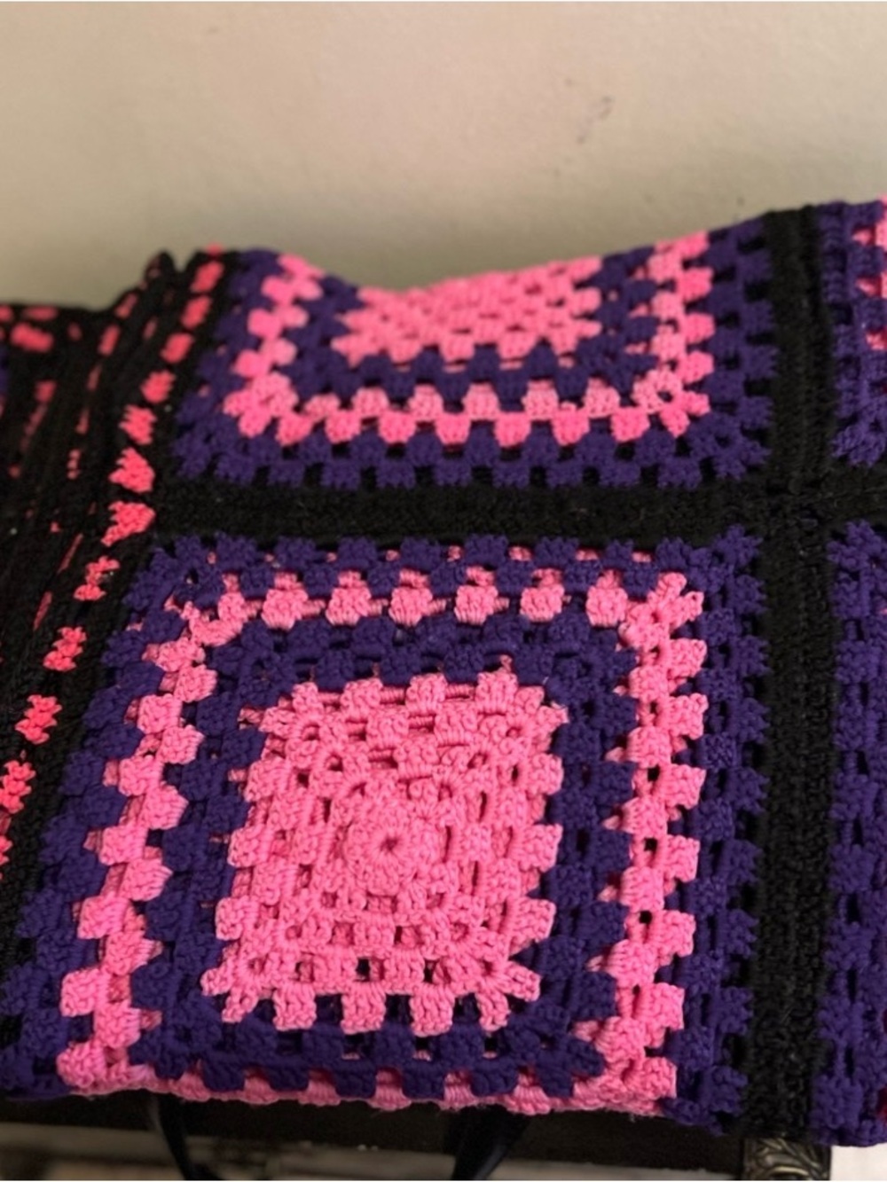 Handmade Granny Square Crochet Blanket